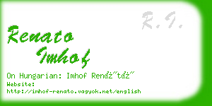 renato imhof business card